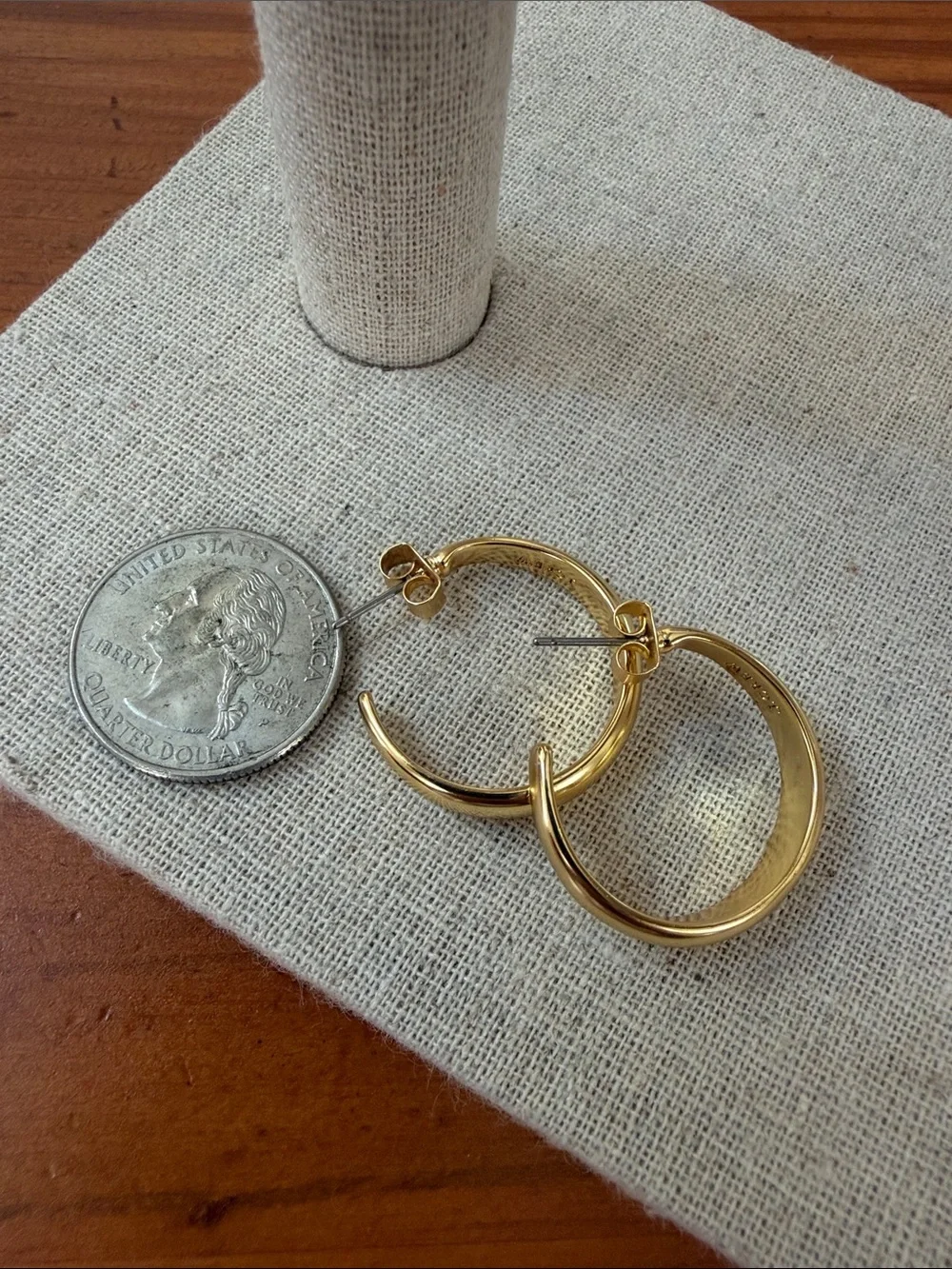 JCrew Classic Goldtone Hoop Earrings